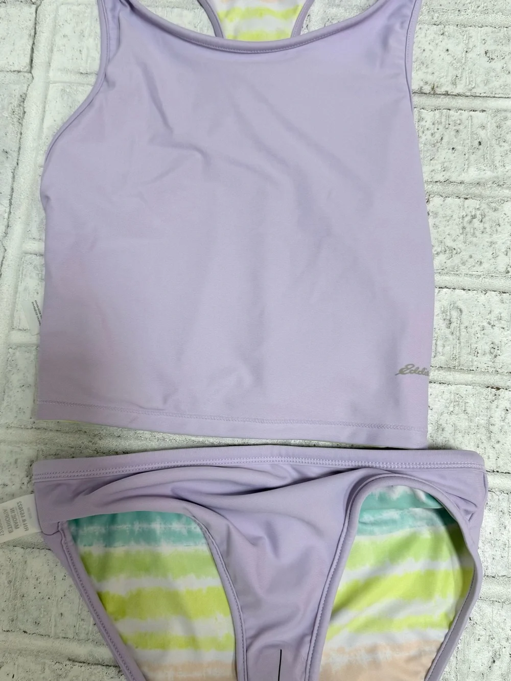 NWOT Eddie Bauer Reversible Tankini Swimsuit Size M (10/12)